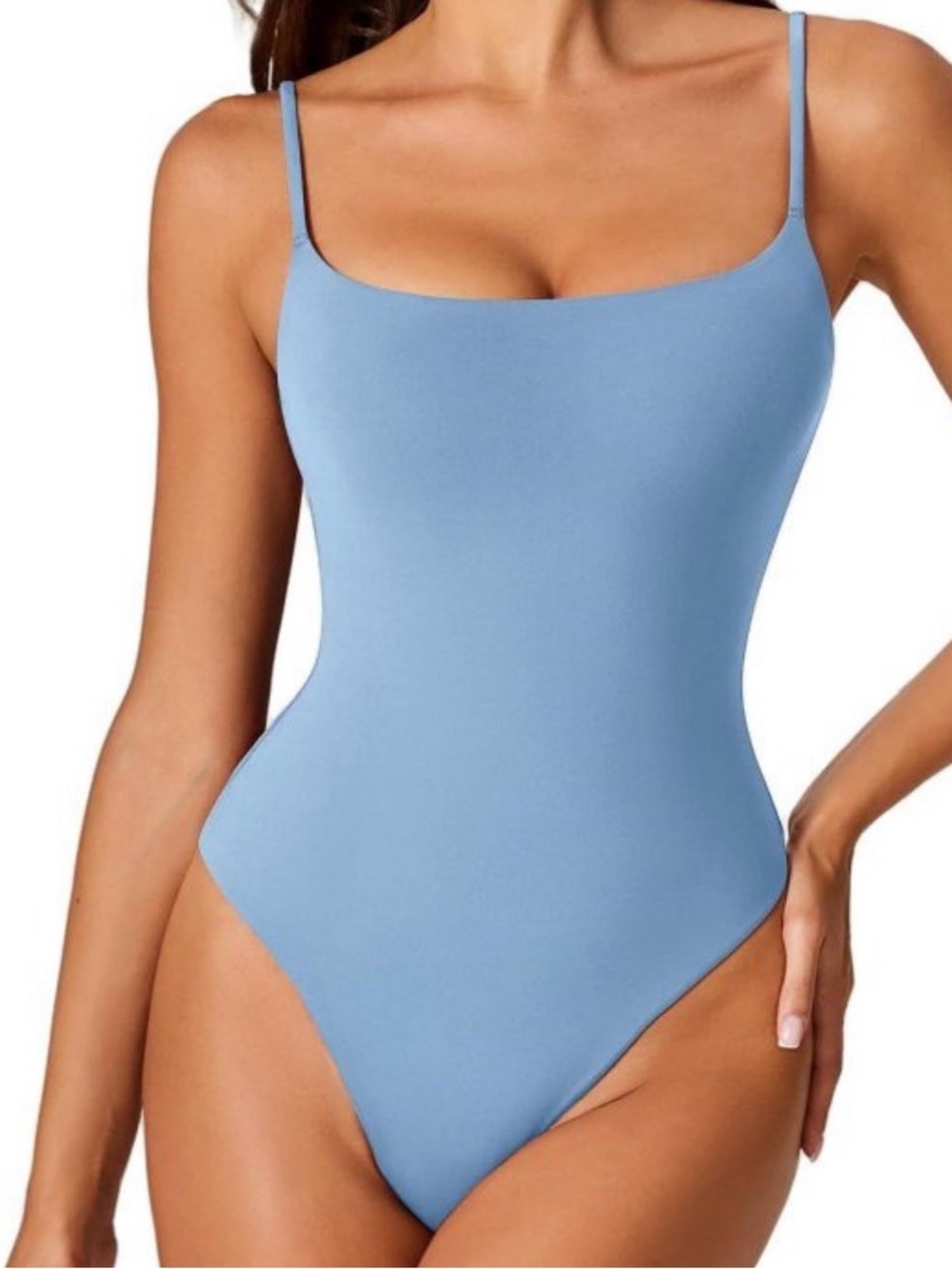 💙SKIMS Fits Everybody Cami Thong Bodysuit | Arctic Blue | Size L | NWT 🏷️